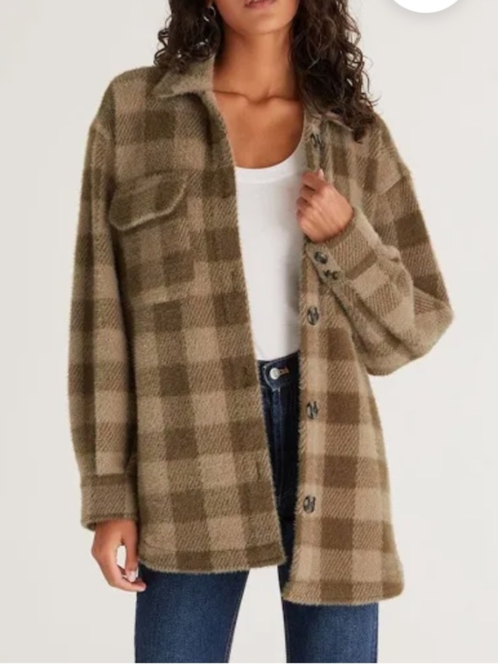 Z Supply Plaid Tucker Jacket